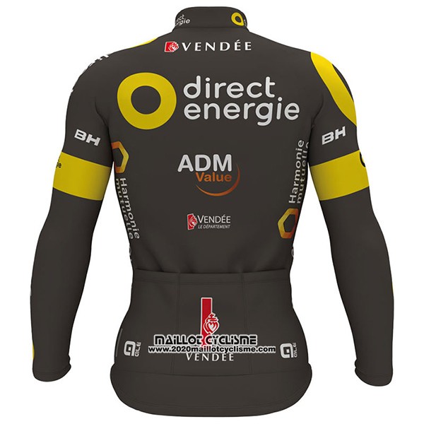 2017 Maillot Ciclismo Direct Energie Ml Vede Militare Manches Longues et Cuissard
